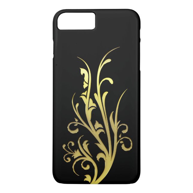 Funda De Case-Mate Para iPhone Lujo abstracto flor de oro falso (Reverso)