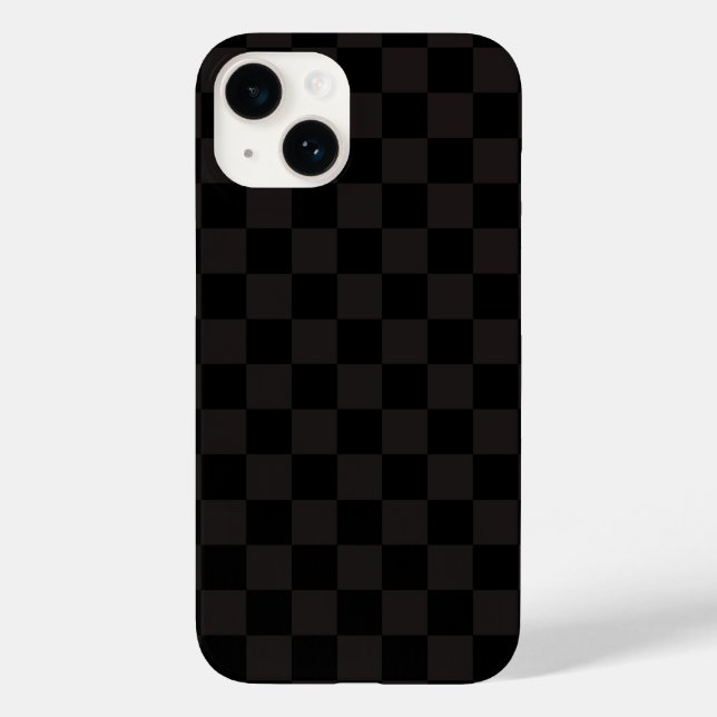 Funda De Case-Mate Para iPhone Lujo Marrón/Negro Cuadros (Reverso )