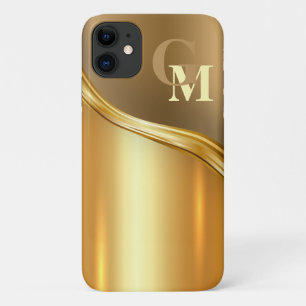 Funda Para iPhone 11 Lujo personalizado lujoso moderno dorado