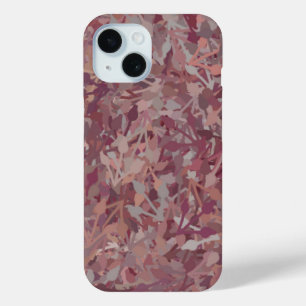 Funda Para iPhone 15 Lujo Red Brown Gray Watercolor Abstract Art