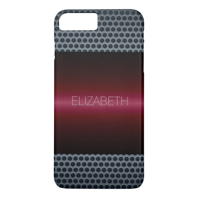 Funda De Case-Mate Para iPhone Lujo Rojo Acero Inoxidable Aspecto Metalizado (Reverso)
