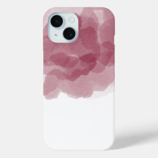 Funda Para iPhone 15 Lujo Vino Rojo Rosa mágico acuarela Resumen arte