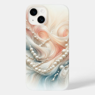 Funda Para iPhone 14 De Case-Mate Lujo Vintage Floral Rosa y Florecillas Blancas en 