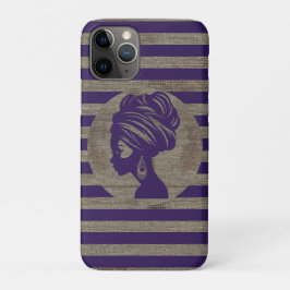 Funda Para iPhone 11 Pro Lujosa tela de barro africana caribeña sofisticada