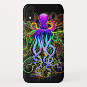 Funda Para iPhone XR Luminescencia psicodélica del pulpo