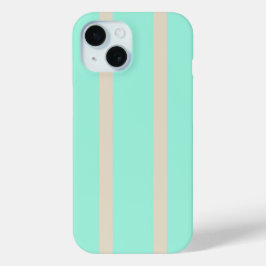 Funda Para iPhone 15 Luminosas líneas de rayas azules y grises pastel