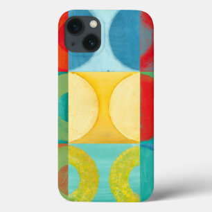 Funda Para iPhone 13 Luminoso arte pop con círculos y plazas