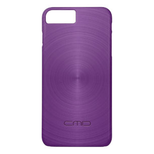 Funda Para iPhone 8 Plus/7 Plus Luminoso diseño de acero inoxidable metálico púrpu
