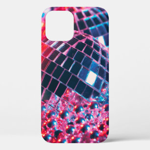 Funda Para iPhone 12 Luminoso fondo disco fiesta con bolas espejo ref