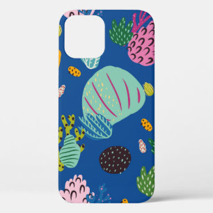 Funda Para iPhone 12 Luminoso patrón marino sin costura 
