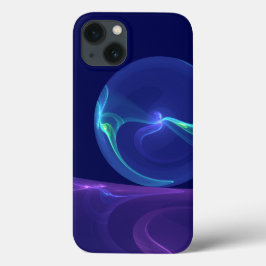 Funda Para iPhone 13 Luminoso sueño morado azul abstracto arte fractal