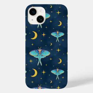 Funda Para iPhone 14 De Case-Mate Luna Celestial Luna Luna de Luna y Estrellas Naval