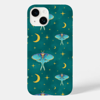 Funda Para iPhone 14 De Case-Mate Luna Celestial Luna y Estrellas Luna de Luna Verde