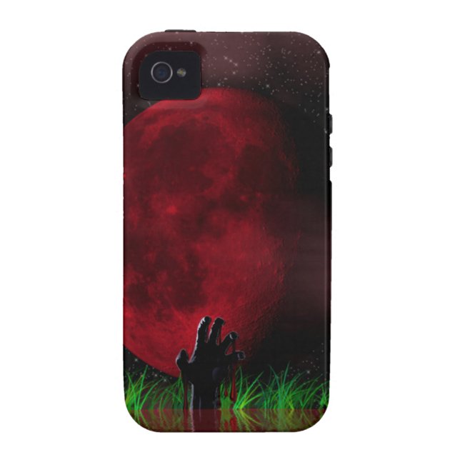 Funda De Case-Mate Para iPhone Luna del zombi (Atrás)