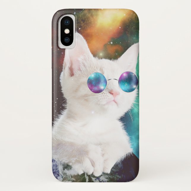 Funda De Case-Mate Para iPhone Luna la Gata Espacial Funda para iPhone X (Reverso)