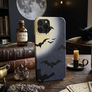 Funda Para iPhone 13 Luna llena de Halloween con murciélagos