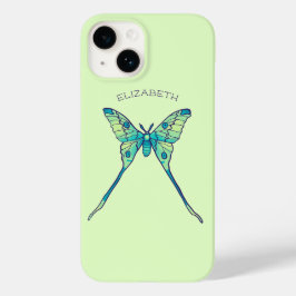 Funda Para iPhone 14 De Case-Mate Luna moth mariposa insecto nombre verde