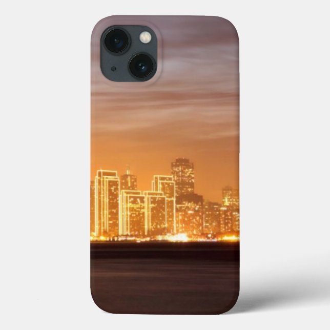 Funda De Case-Mate Para iPhone Luna sobre San Francisco en diciembre nebuloso (Reverso)