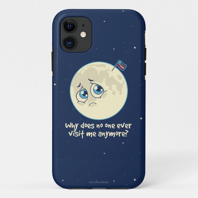 Funda De Case-Mate Para iPhone Luna triste (Reverso)