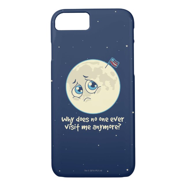 Funda De Case-Mate Para iPhone Luna triste (Reverso)