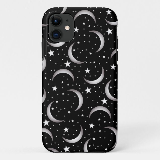 Funda De Case-Mate Para iPhone Luna y estrellas (Reverso)