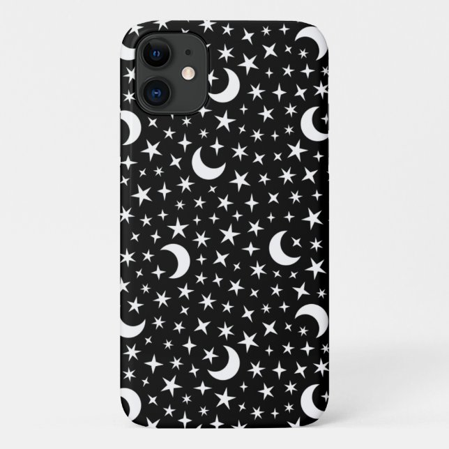 Funda De Case-Mate Para iPhone Luna y estrellas (Reverso)