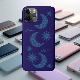 Funda Para iPhone 11 Pro Luna y estrellas con un brillo azul - ¡Relájate!