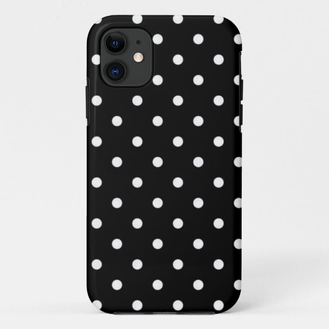 Funda De Case-Mate Para iPhone Lunares Blancos Y Negros (Reverso)
