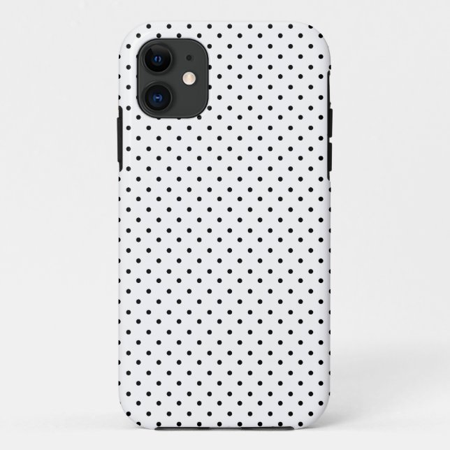 Funda De Case-Mate Para iPhone Lunares blancos y negros (Reverso)