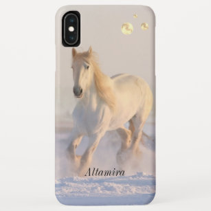 Funda Para iPhone XS Max Lunares, caballo blanco hermoso y playa