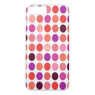 Funda Para iPhone 8 Plus/7 Plus Lunares de colores chic patrón monograma