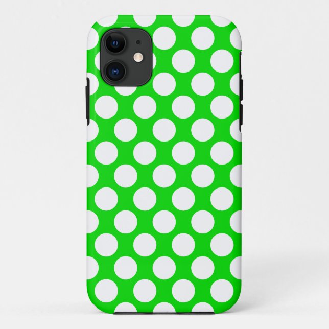 Funda De Case-Mate Para iPhone Lunares en verde (Reverso)
