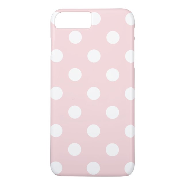 Funda De Case-Mate Para iPhone Lunares grandes - blanco en pálido - rosa (Reverso)