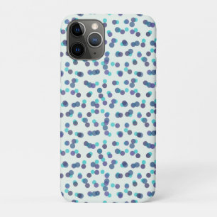 Funda Para iPhone 11 Pro lunares turquesa, púrpura y azul