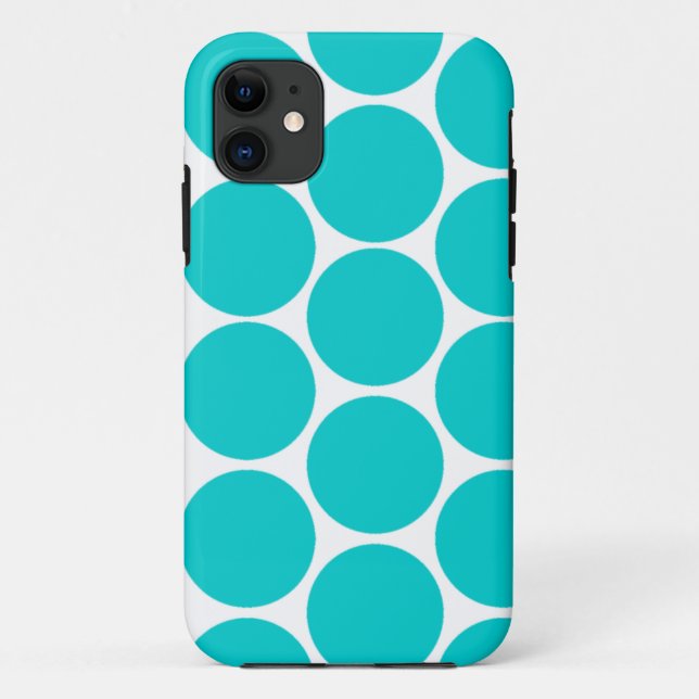 FUNDA DE Case-Mate PARA iPhone LUNARES VERDE AZULADOS DE LA DIVERSIÓN FEMENINA (Reverso)