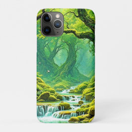 Funda Para iPhone 11 Pro Lush Jungle Waterfall Bliss
