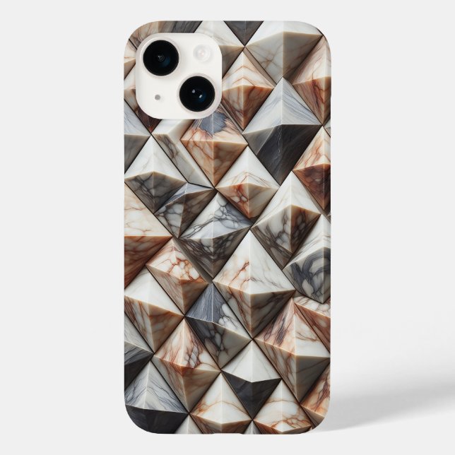 Funda De Case-Mate Para iPhone Luxury 3D Marble Geometric Phone Case - Elegant  (Reverso )
