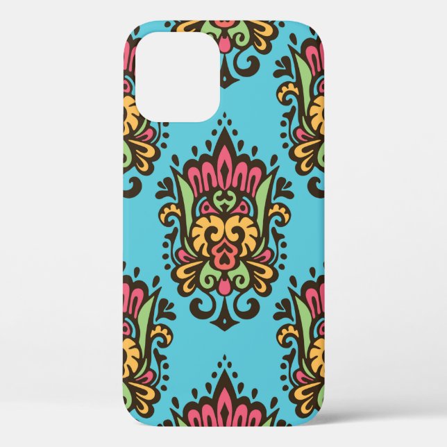 Funda De Case-Mate Para iPhone Luxury Damask flower seamless pattern. Floral Vint (Reverso )