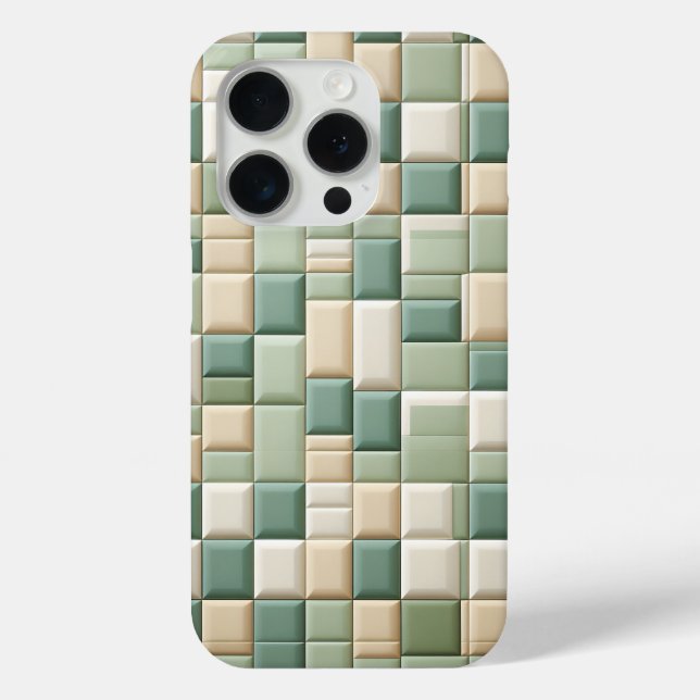 Funda De Case-Mate Para iPhone Luxury Pattern Case - Sage Green & beide plaid (Reverso )
