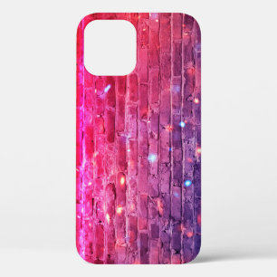 Funda Para iPhone 12 Luz de neón: pared de ladrillo vacío.