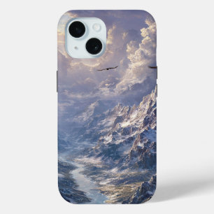 Funda Para iPhone 15 Luz dorada sobre el río alpino002