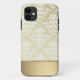 Funda Para iPhone 11 Luz elegante Oro-como modelo del damasco del