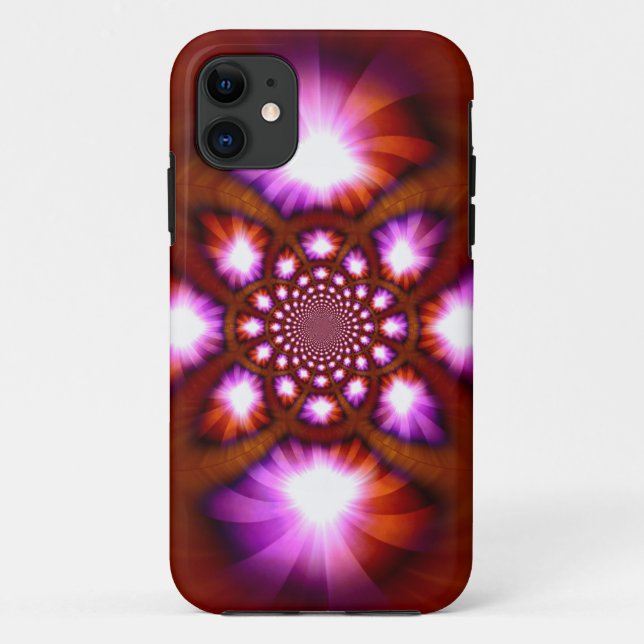Funda De Case-Mate Para iPhone Luz espiral fractal abstracta (Reverso)