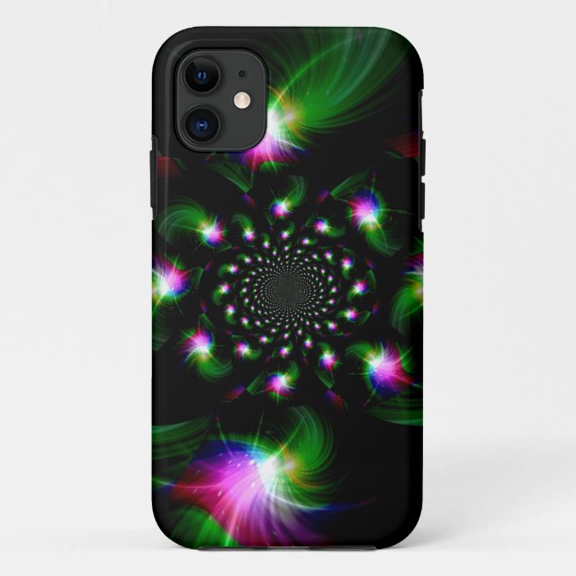 Funda De Case-Mate Para iPhone Luz fractal abstracta (Reverso)