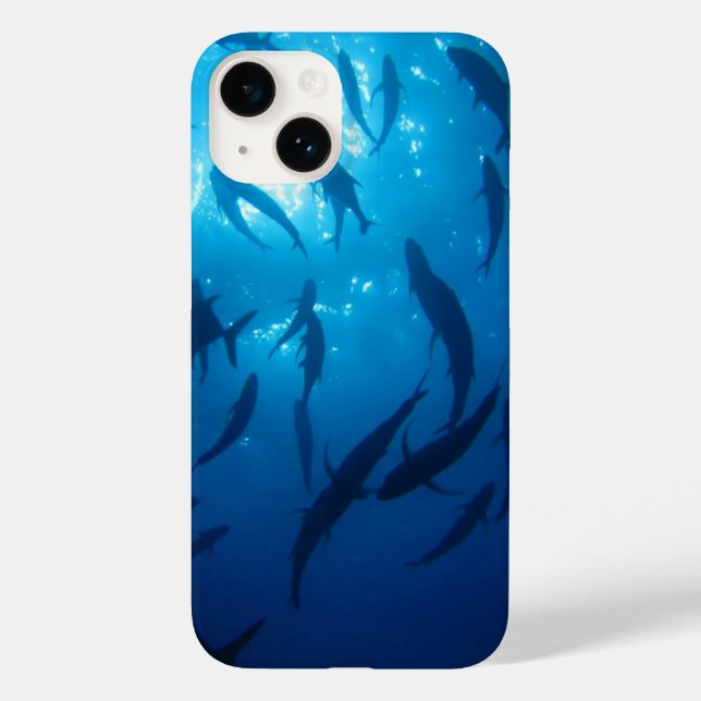 Funda De Case-Mate Para iPhone Luz solar bajo el arrecife de peces (Reverso )