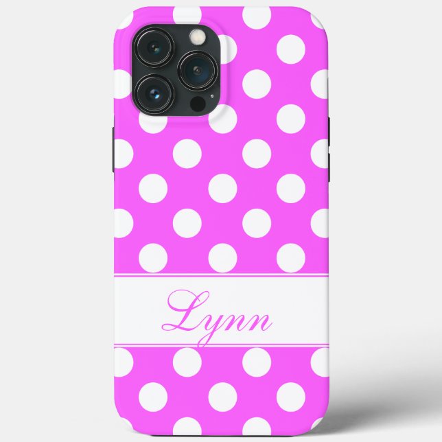 Funda De Case-Mate Para iPhone Lynn - Plantilla para tu nombre cubierta rosa para (Reverso )