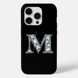 Funda Para iPhone 15 Pro M Faux Diamond Monograma