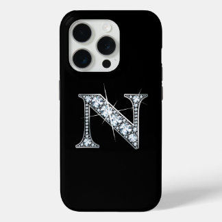 Funda Para iPhone 15 Pro M Faux Diamond Monograma