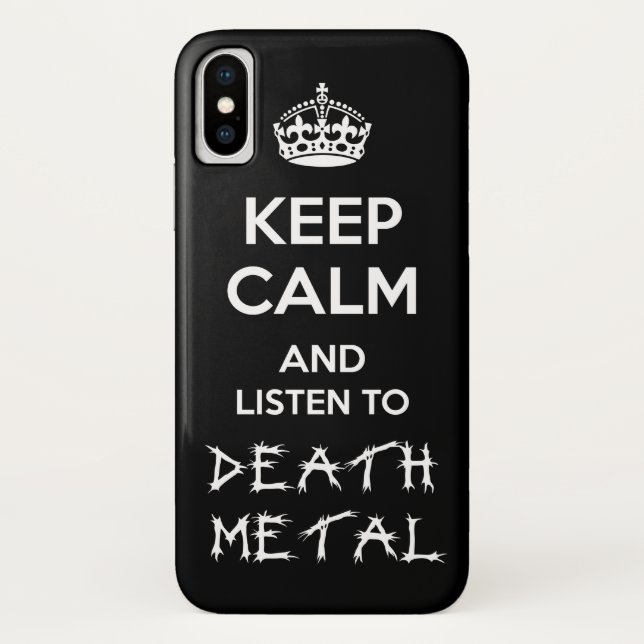 Funda De Case-Mate Para iPhone \m/ Muerte Metalizado \m/ (Reverso)