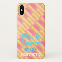 Funda Para iPhone X Mac y queso estéticos de Vaporwave